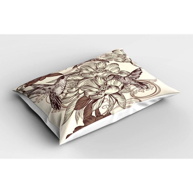 Flowers Polyester Sham Set, King