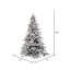 Utica Flocked Fir Artificial Christmas Tree with Multicolored Light-1719123846