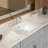20" L X 14" W Rectangular Undermount Bathroom Sink White Ceramic Bathroom Sink With Overflow