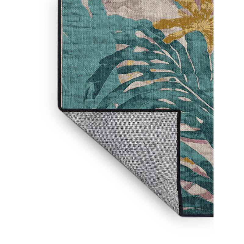 Machine Washable Gray Area Rug, Rectangle 7' x 9'