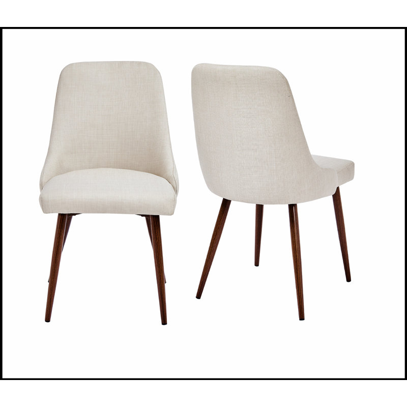 Ensemble de 2 chaises de salle à manger modernes et rembourrées avec un design ergonomique et un rembourrage moelleux pour une assise confortable