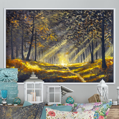 «Path To The Birch Forest V», reproduction encadrée sur toile