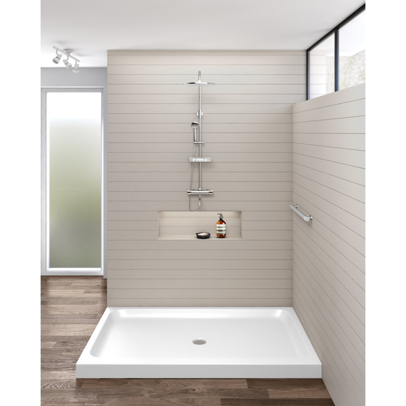 Base de douche à double seuil l 60 po x P 36 po, À droite