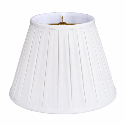 Abat-jour en satin blanc cassé 16 po Empire