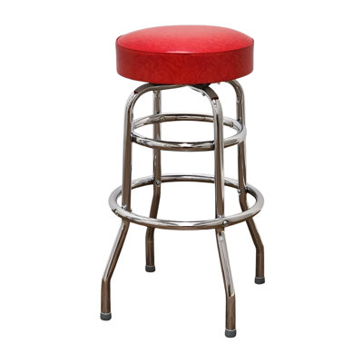 Retro Home Chrome Swivel Counter And Bar Stool
