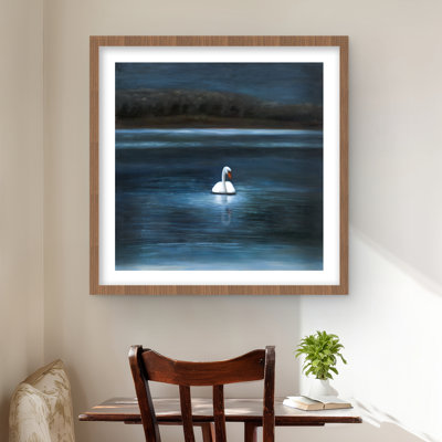 Magnifique cygne - paysages, encadrement blanc
