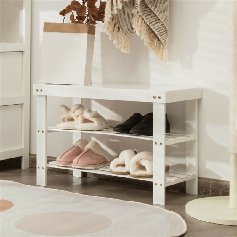 Range-chaussures 6 paires, Blanc