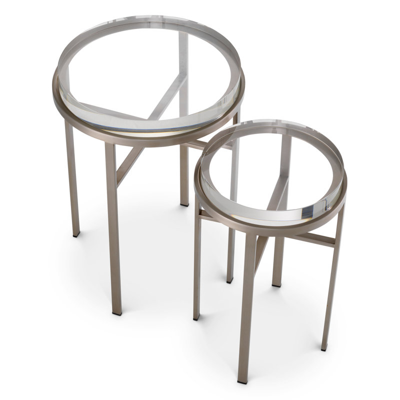 Hoxton Glass Nesting End Table