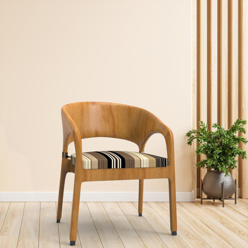 Indoor/Outdoor Dining Chair Seat Cushion, Calista Raven