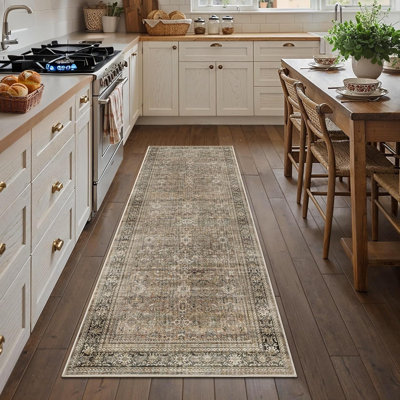 Tapis délavé lavable, antidérapant et doux