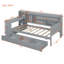 Lit de jour en bois avec 3 tiroirs, ports USB et bureau-487529440-487529446