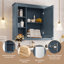 Armoire à pharmacie 35 po x 28 po avec miroir et tablettes, rangement mural-1368517039