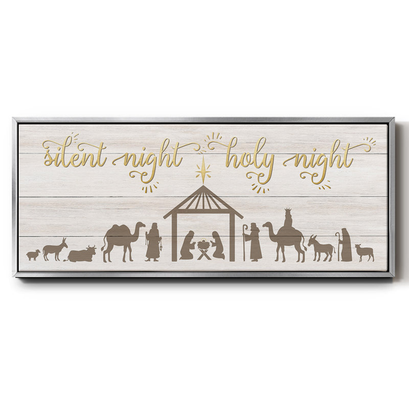 Silent Night Nativity- Framed Canvas