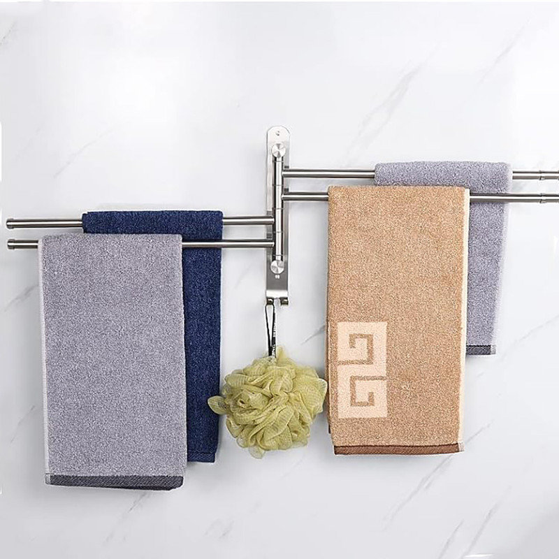 Porte-serviettes mural, Argent argent