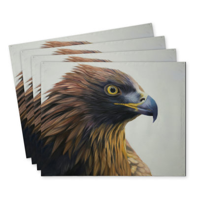 Brown-headed Eagle Polyester Bonniview Set of 4 - Home Decor