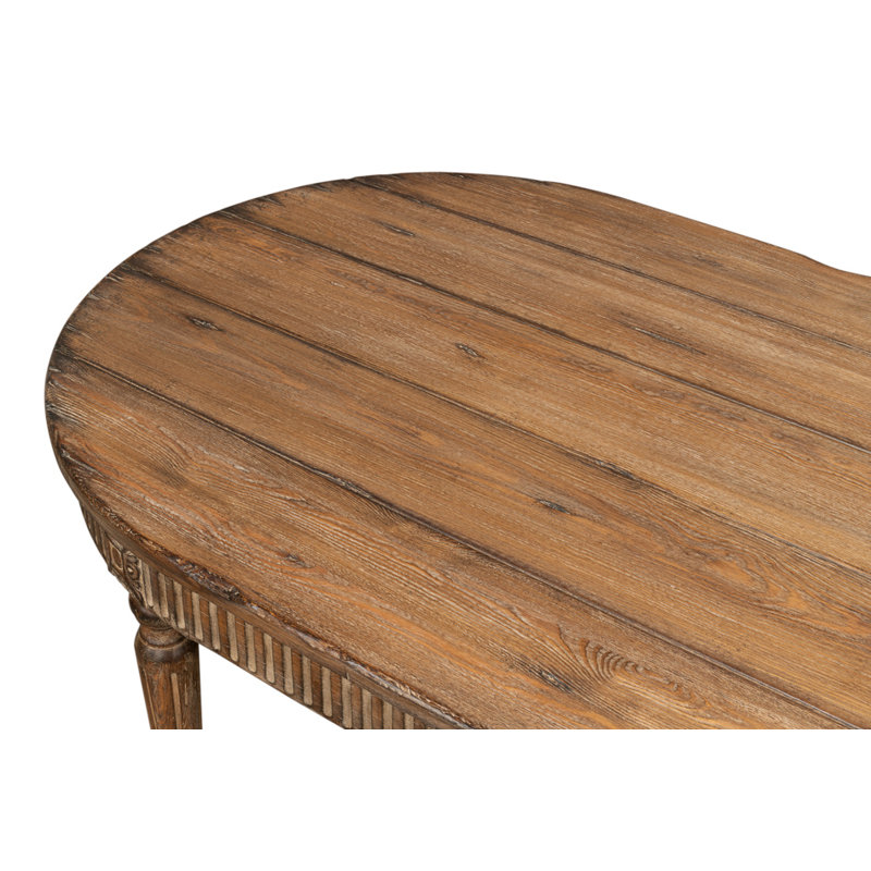 Olguin Oval Pine Wood Dining Table