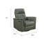 Fauteuil inclinable manuel pivotant Rem, cuir fleur vert-119044020