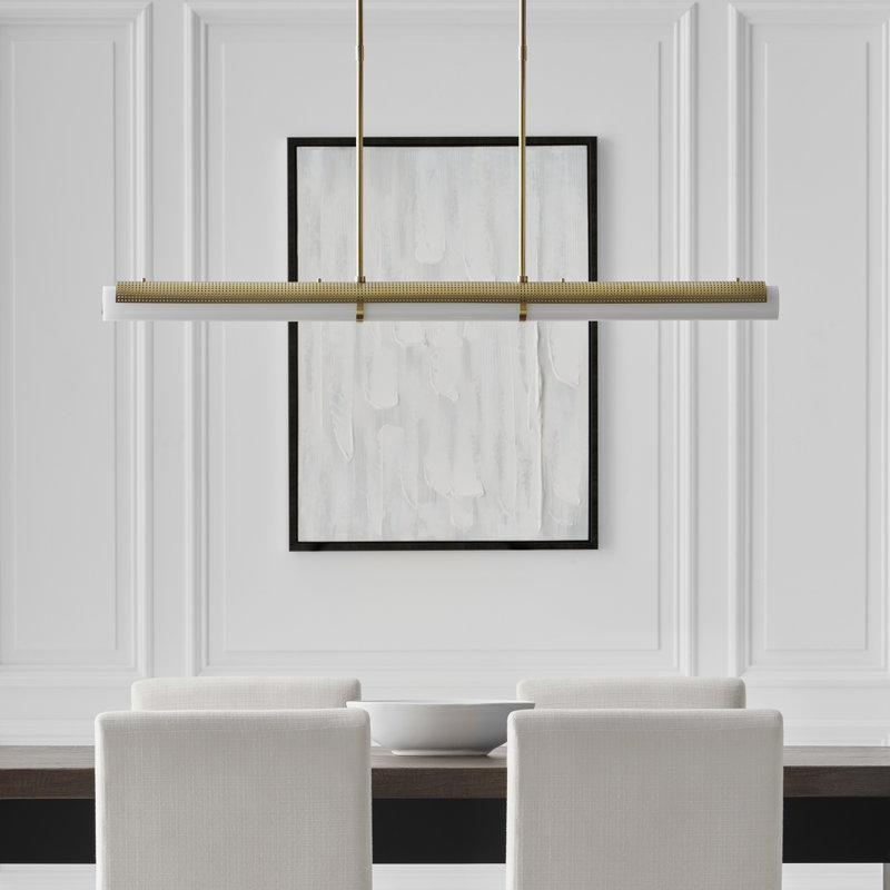 Kelly Wearstler Precision Large Linear Chandelier, Polished Nickel
