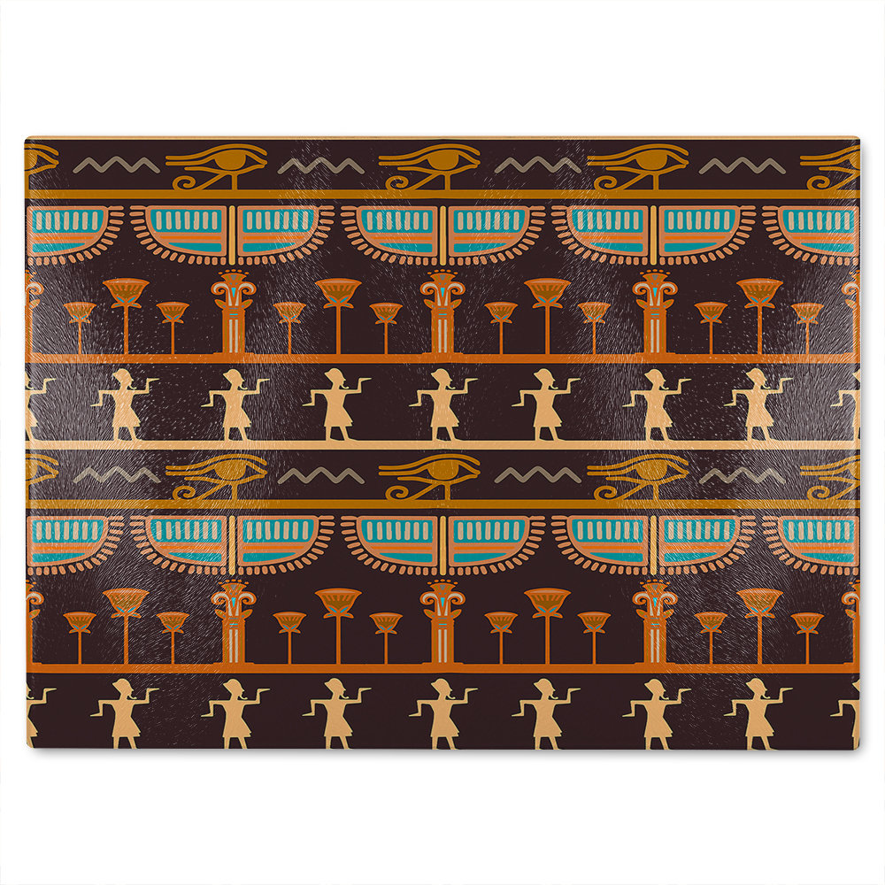 Hieroglyphs Glass Chopping Board