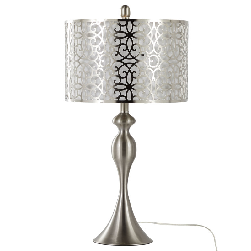 Ensemble de lampes de table 27 po Spann, Nickel brossé