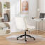 Chaise blanche avec hauteur réglable et siège large pour plus de confort-121106591
