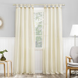 Diglio Twist Tab Semi-Sheer Tab Top Curtain Panel