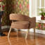 Fauteuil d'appoint rembourré en polyuréthane à dossier ouvert avec pieds en bois d'hévéa massif et capacité de 300 lb-857078692