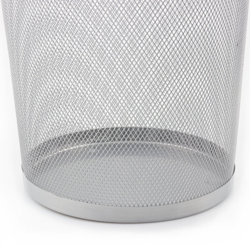 Gent 10 Litre Waste Basket, Silver