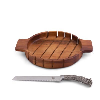 Lodge Acacia Solid Wood Bread Board