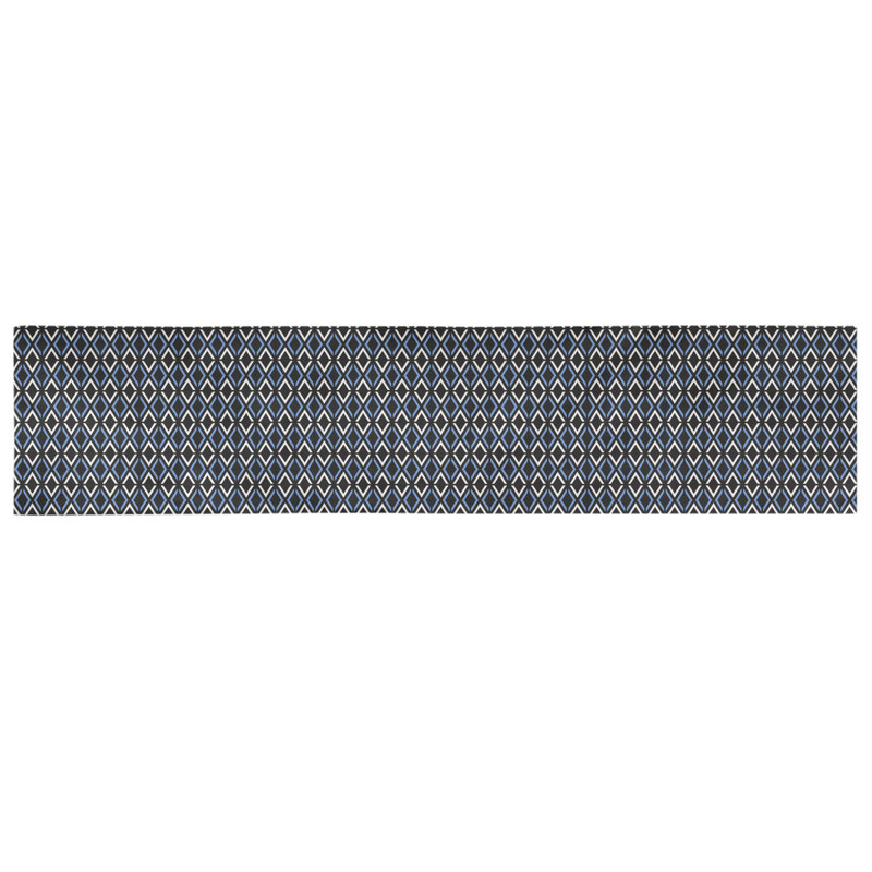 Chemin de table arrow diamants Avicia, 73,5 po x 17,5 po, Poly, Noir / Bleu