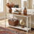 60" W Farmhouse Narrow Console Table, Entryway Table, 2-Tier Sofa Table with Distressed Finish