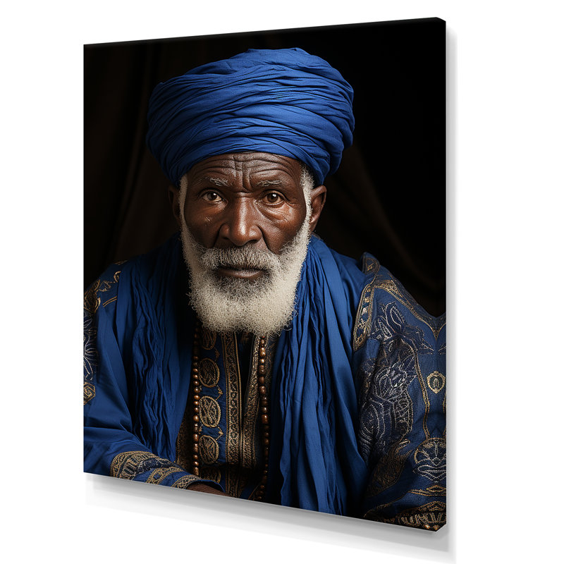 Portrait arabe berbère dans l'atlas I, Toile tendue, H 40 po x l 30 po x P 1,5 po