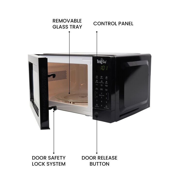 Total Chef Countertop Microwave Oven with Digital Controls