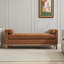 Banc de lit rembourré avec structure en bois