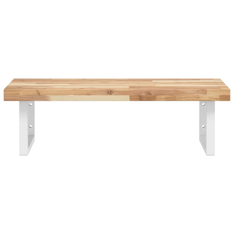 Bryston 100cm Solid Wood Bathroom Vanity Top, Acacia/White