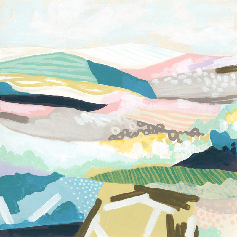 Pattern Vista II by June Erica Vess - Wrapped Canvas Painting, 30cm H x 30cm W