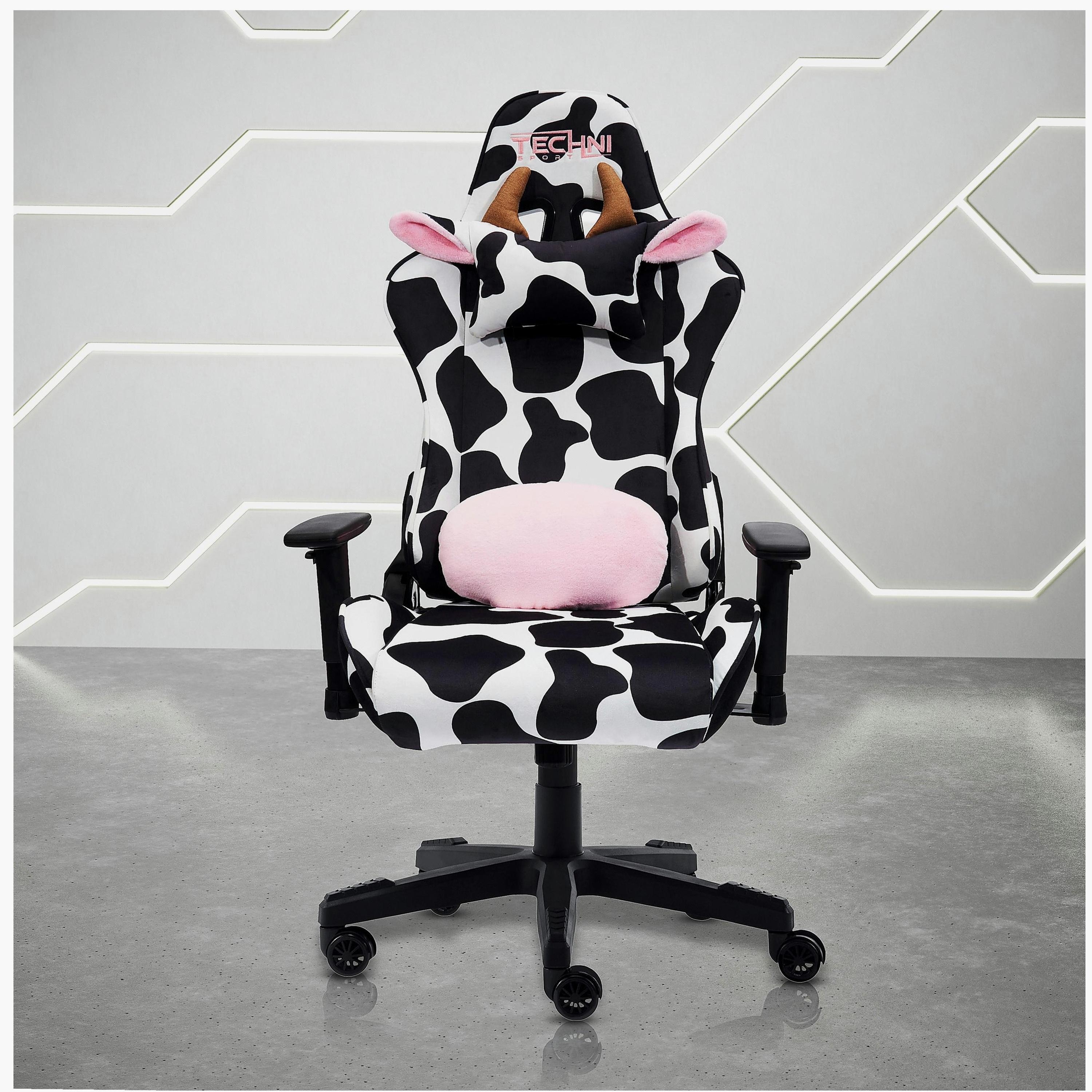 Orren Ellis 85 COW Print Series Gaming Chair Wayfair orren-ellis-85-cow-print-series-gaming-chair-wayfair