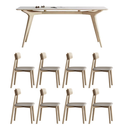 Table et chaise minimaliste de style crème