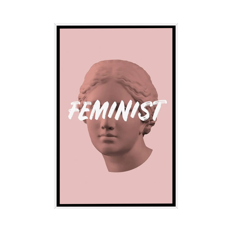 Terracotta Venus Head - Print on Canvas, 66.04 cm H x 45.72 cm W, White Framed