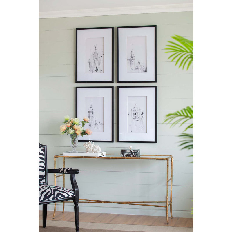 Ensemble de 4 reproductions d'art mural, art décoratif pour le salon, la salle à manger, l'entrée