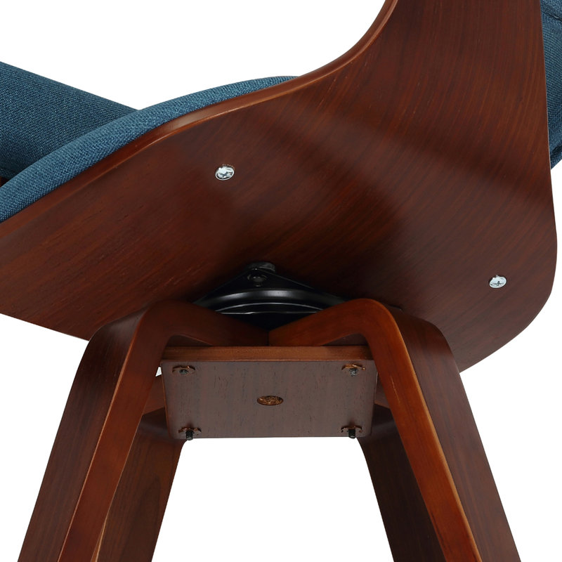 Chaise de salle à manger pivotante Boase, Bleu