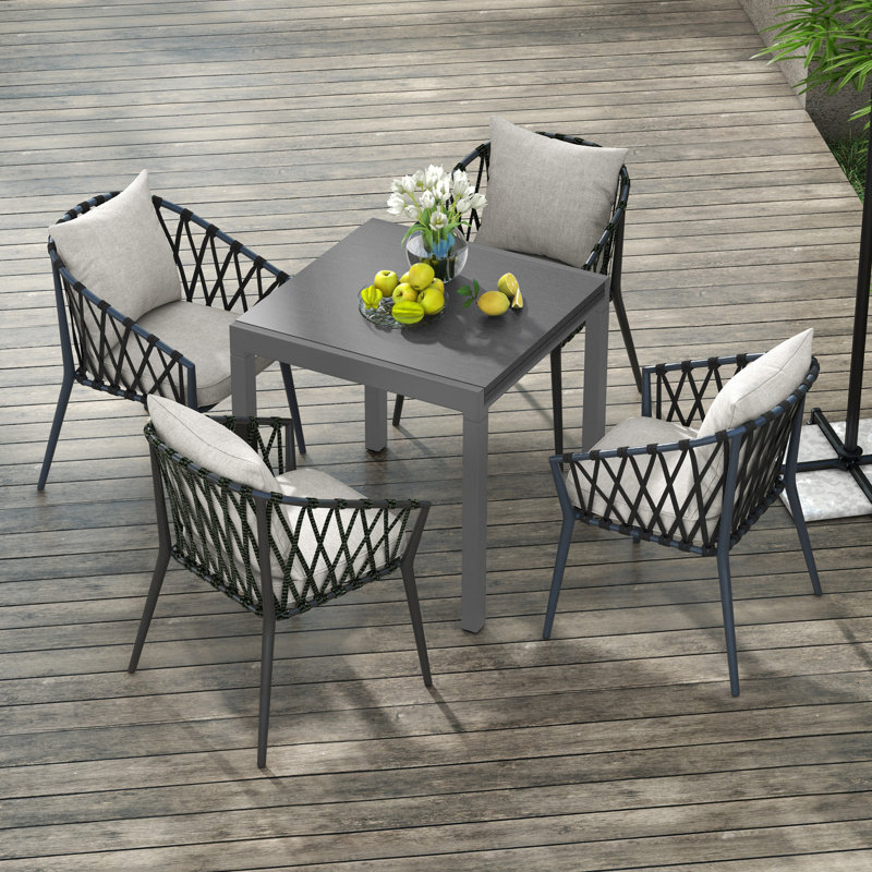 Maastricht Rectangular Extendable Outdoor Dining Table , 80cm cm W 80cm cm D