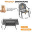  Ensemble repas de patio avec table rectangulaire, coussins rouges inclus-94516943