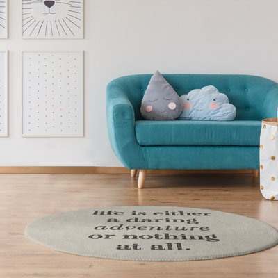 Quotes Chenille Indoor Rug