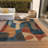 Machine Washable Indoor/Outdoor Xhevrie Navy Rug-1937107512