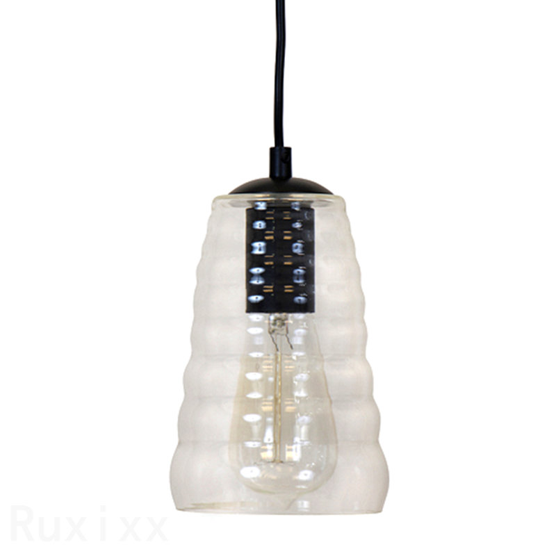 Long luminaire suspendu industriel avec verre transparent par Lumisource