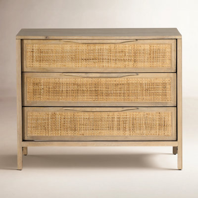 Nellie 3 - Drawer Cane Chest