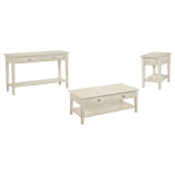 East Hampton 3 - Piece Solid Wood Coffee Table Set