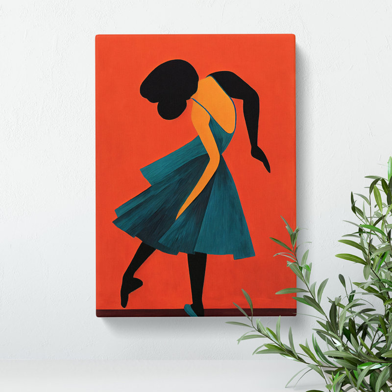 XC1022-1761X Dancer Woman In Abstract No.3 - Wrapped Canvas Print, 76cm H x 50cm W x 3cm D