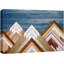 «Western Wood Effect Landscape Blue Sky Snow Mountain Range Nature Modern Art Western Wall Decor Office», reproduction d'art sur toile-93389201-93389202